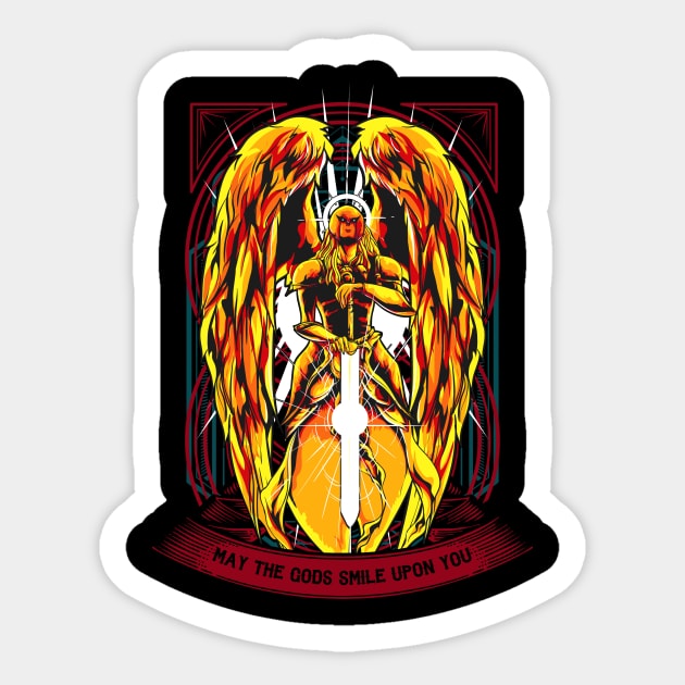 Majestic Angel Warrior Strong Mythical Hero Gaming Sticker by theperfectpresents